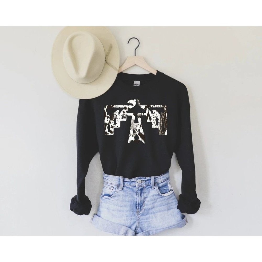 LONG SLEEVE SNAKESKIN THUNDERBIRD Handmade Graphic Tee - Picture 4 of 4